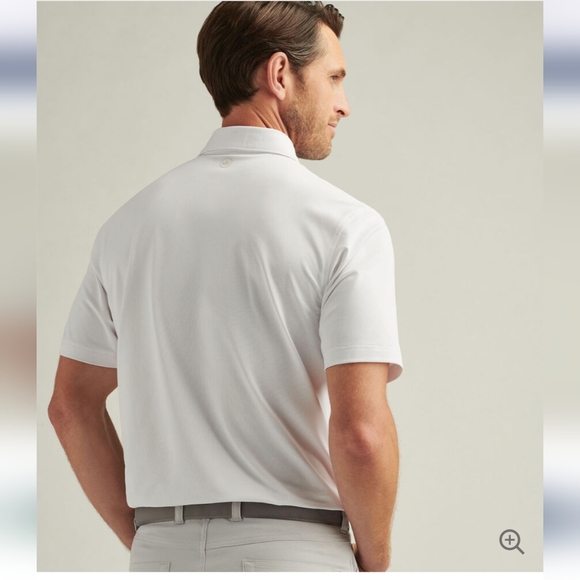 Peter Millar Summer Comfort Solid Performance Polo White Crown Sport - Picture 8 of 10